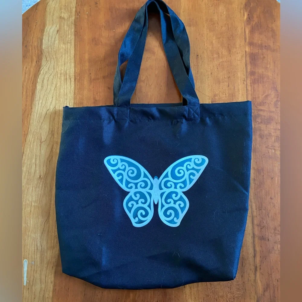 Reusable Polyester Butterfly Tote Bag